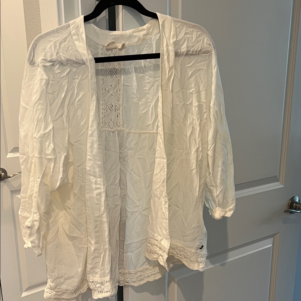 Boho Roxy White Knit Cardigan